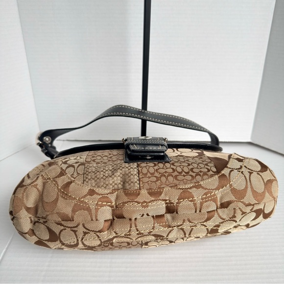 Coach Vintage Soho Patchwork Signature C Canvas Shoulder Bag F12316 -Brown - Picture 5 of 11